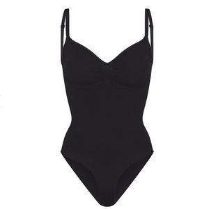 SKIMS Seamless Sculpt Low Back Brief Bodysuit in Onyx